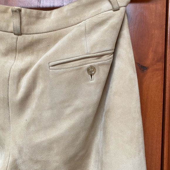 Express Design Studio “Editor” suede pants. Bootcut, size 8, cream/light khaki - Picture 4 of 15
